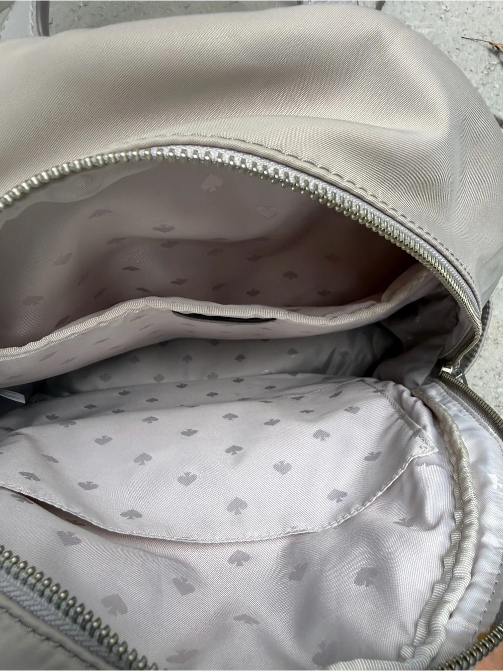 Kate Spade Light Gray Women's Backpack - Everyday Bag